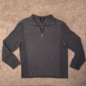 Calvin Klein Men’s Gray Quarter Zip Sweater